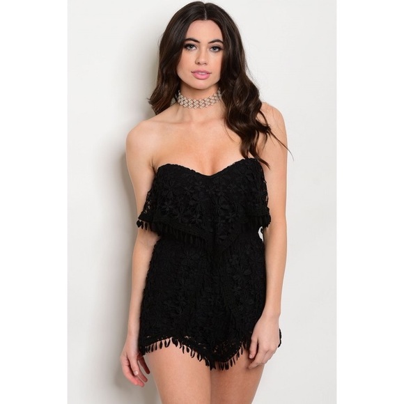 Kallimari Pants - New black strapless Romper